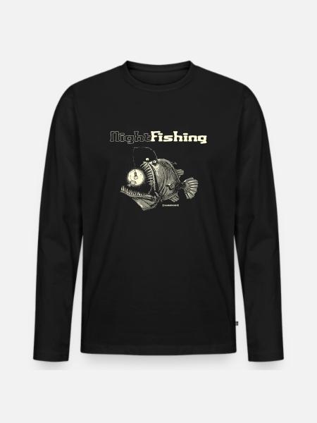 night fishing - Men's Premium Organic Long Sleeve Shirt - black