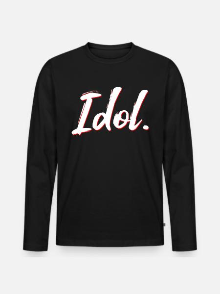 Idol new - Men's Premium Organic Long Sleeve Shirt - black