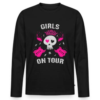 Mädels auf Tour - Männer Premium Bio Langarmshirt - Schwarz - Vorne - Nico (187cm)