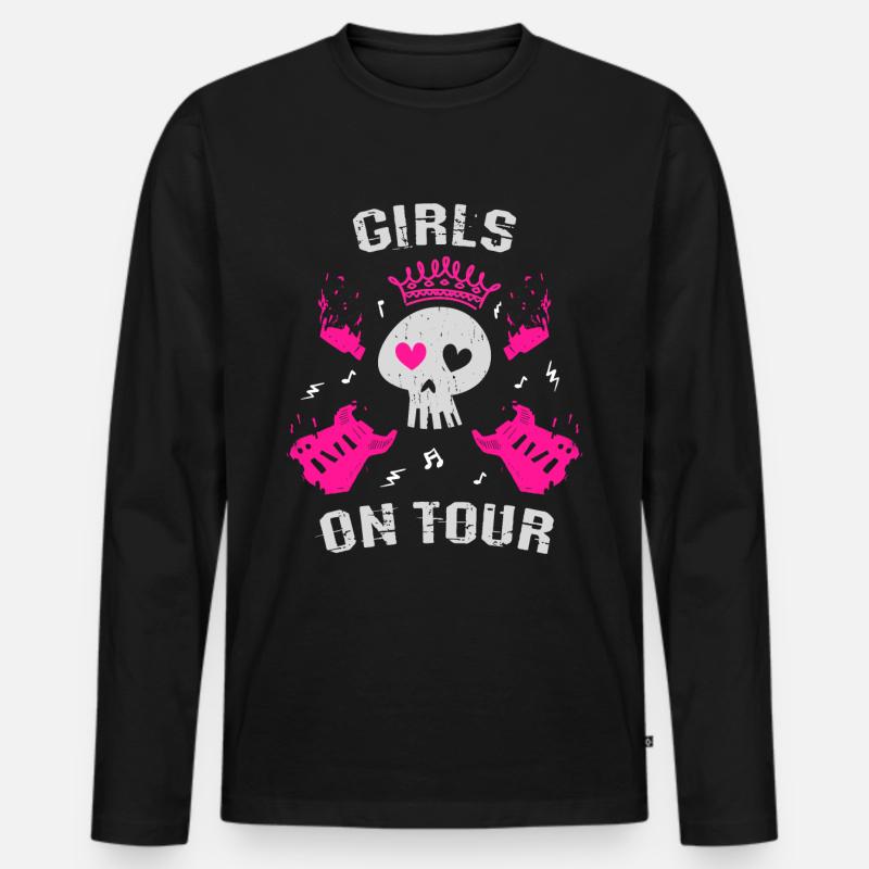 Mädels auf Tour - Männer Premium Bio Langarmshirt - Schwarz