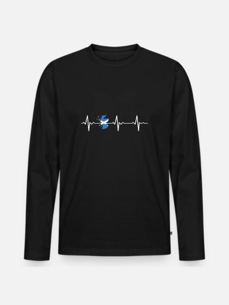Ecosse Ecossais Drapeau écossais Ecossais - T-shirt manches longues Premium bio Homme - noir