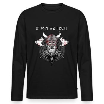 À Odin, nous faisons confiance à I Viking Warrior - T-shirt manches longues Premium bio Homme - noir - Devant - Nico (187cm)