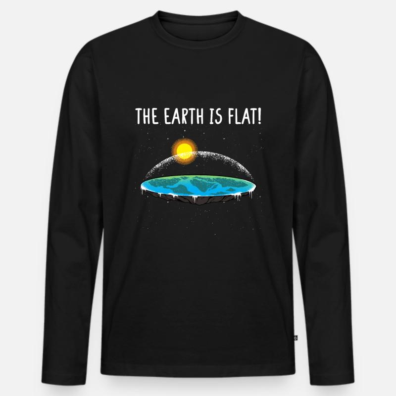 La Terra è piatta I Terra piatta - Maglia a manica lunga ecologica premium da uomo - nero