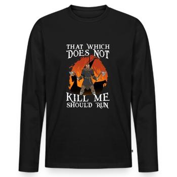 front 39691662293977987 - Männer Premium Bio Langarmshirt - Schwarz - Vorne - Nico (187cm)