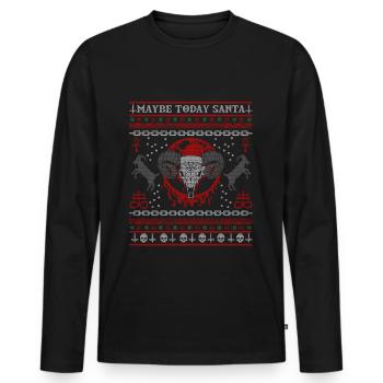 I Pentagramme du diable satanique - T-shirt manches longues Premium bio Homme - noir - Devant - Nico (187cm)