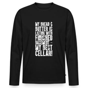 82721608540445495 avant - T-shirt manches longues Premium bio Homme - noir - Devant - Nico (187cm)