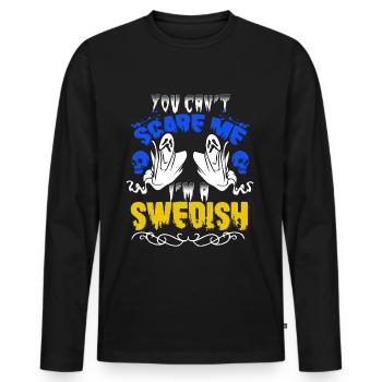 Effrayer les Suédois - T-shirt manches longues Premium bio Homme - noir - Devant - Nico (187cm)