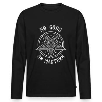 89571603213231623 avant - T-shirt manches longues Premium bio Homme - noir - Devant - Nico (187cm)
