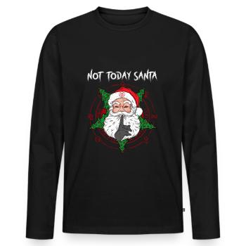 I Pentagramme du diable satanique - T-shirt manches longues Premium bio Homme - noir - Devant - Nico (187cm)
