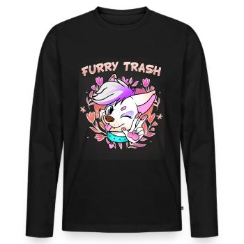 Furry Trash I Furries Convention I Anime Cosplay - Männer Premium Bio Langarmshirt - Schwarz - Vorne - Nico (187cm)