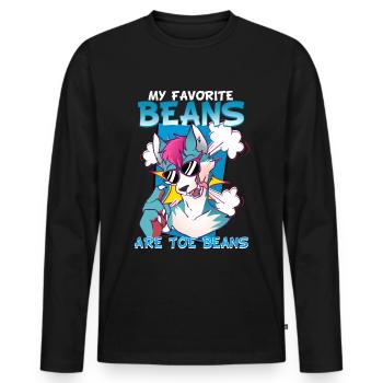 My favorite beans are toe beans I Furry Fandom - Men's Premium Organic Long Sleeve Shirt - black - Front - Nico (187cm)