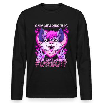 Only wearing this since I can't wear my fursuit - Men's Premium Organic Long Sleeve Shirt - black - Front - Nico (187cm)