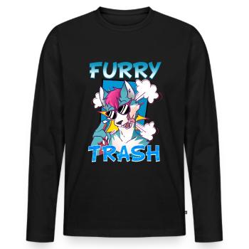 Furry Trash I Furries Convention I Anime Cosplay - Männer Premium Bio Langarmshirt - Schwarz - Vorne - Nico (187cm)