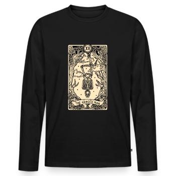 The Hanged Man I Goth Tarot Card I Fortune Teller - Men's Premium Organic Long Sleeve Shirt - black - Front - Nico (187cm)