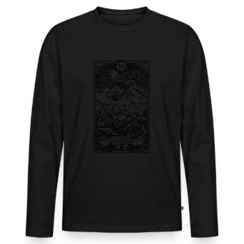 Judgement I Goth Tarot Card I Fortune Teller - Männer Premium Bio Langarmshirt - Schwarz - Vorne - Nico (187cm)
