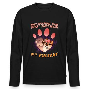 Only wearing this since I can't wear my fursuit - Men's Premium Organic Long Sleeve Shirt - black - Front - Nico (187cm)