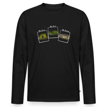 Carp Fishing - Men's Premium Organic Long Sleeve Shirt - black - Front - Nico (187cm)