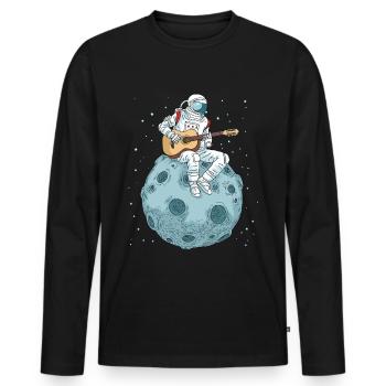 Guitar Gift Guitar Music Guitar Player - Men's Premium Organic Long Sleeve Shirt - black - Front - Nico (187cm)
