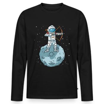 Archer shirt astronaut arrow bow bow - Men's Premium Organic Long Sleeve Shirt - black - Front - Nico (187cm)