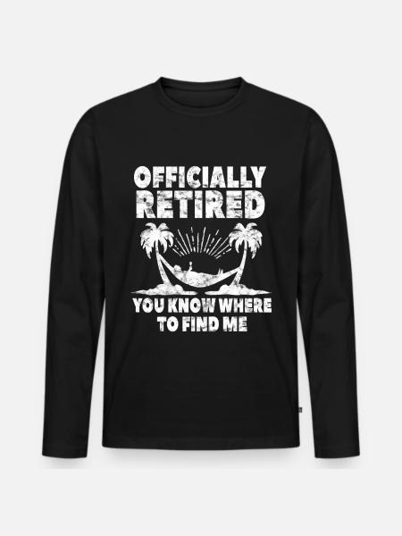 Pensioneret ferie hængekøje pensionist pensionering - Premium økologisk langærmet T-shirt til mænd - sort