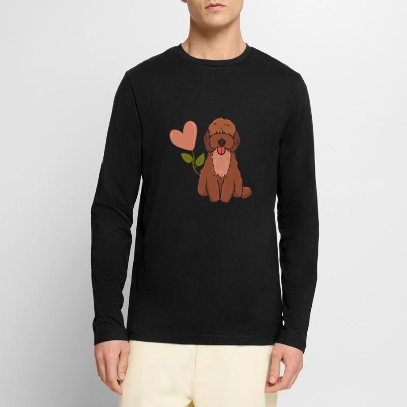 Cockapoo Cavapoo Cavoodle Spoodle Dog Lover Mom Men's Premium Organic Long Sleeve Shirt
