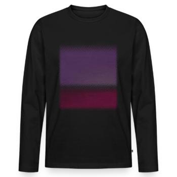 Art abstrait #1, mon propre design inspiré de Rothko - T-shirt manches longues Premium bio Homme - noir - Devant - Nico (187cm)