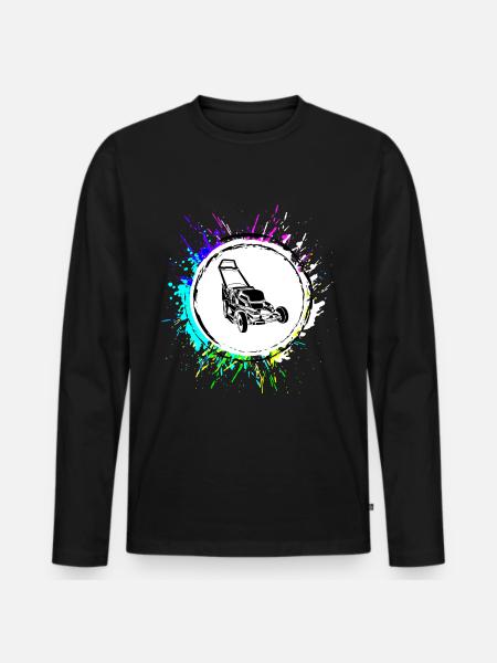 Lawn mower icon icon - Men's Premium Organic Long Sleeve Shirt - black