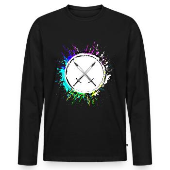 Schwert Icon Symbol - Männer Premium Bio Langarmshirt - Schwarz - Vorne - Nico (187cm)