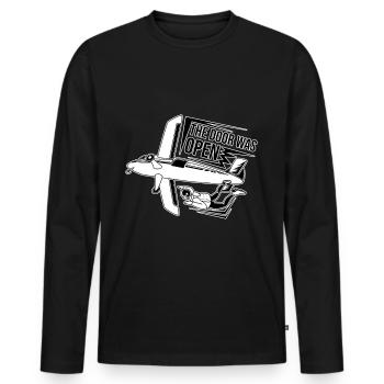T-shirt de parachutisme - T-shirt manches longues Premium bio Homme - noir - Devant - Nico (187cm)