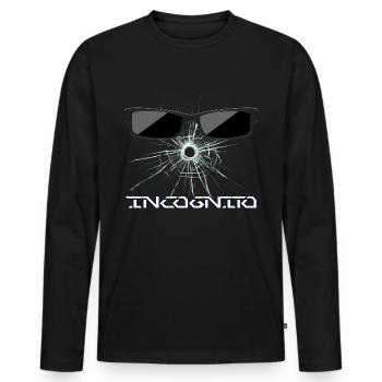 Lunettes de soleil en verre brisé - Incognito - T-shirt manches longues Premium bio Homme - noir - Devant - Nico (187cm)