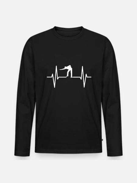 heartbeat billiards - Men's Premium Organic Long Sleeve Shirt - black