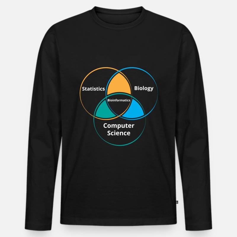 Funny Biology Bioinformatics Science | Gift | - Männer Premium Bio Langarmshirt - Schwarz