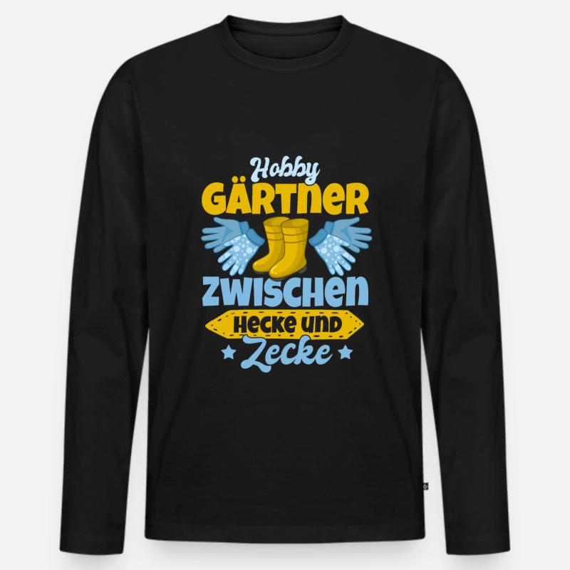 Gärtner Garten Geschenk Gartenarbeit Geschenk - Männer Premium Bio Langarmshirt - Schwarz