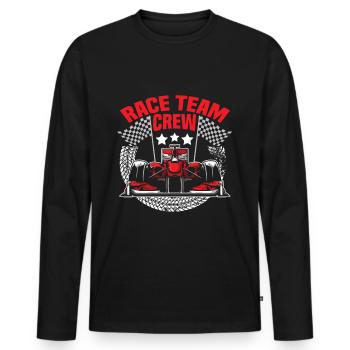 Racing car go-kart racing driver car - Men's Premium Organic Long Sleeve Shirt - black - Front - Nico (187cm)