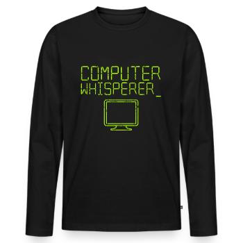Computer science computer programmer computer scientist - Men's Premium Organic Long Sleeve Shirt - black - Front - Nico (187cm)