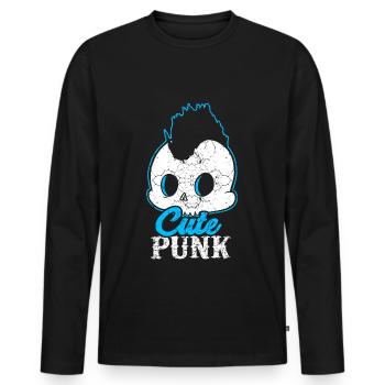 Punk rock music punk rocker punks punk gift - Men's Premium Organic Long Sleeve Shirt - black - Front - Nico (187cm)