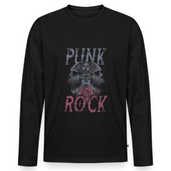 Musique punk punk rocker crâne punk punk - T-shirt manches longues Premium bio Homme - noir - Devant - Nico (187cm)
