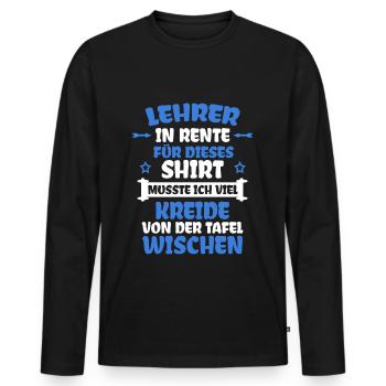 Retraités Pour Ce T-shirt J’ai dû Lange - T-shirt manches longues Premium bio Homme - noir - Devant - Nico (187cm)