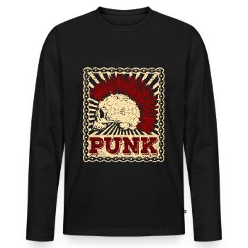 Punk Punk Rock Musique Punks Anarchy Punk Gift - T-shirt manches longues Premium bio Homme - noir - Devant - Nico (187cm)