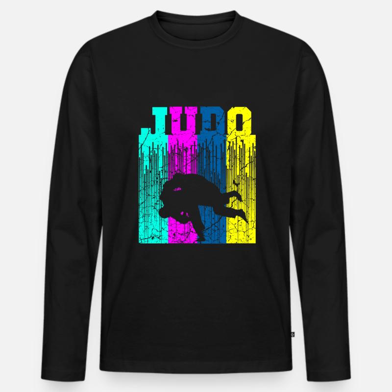 Judo - Männer Premium Bio Langarmshirt - Schwarz