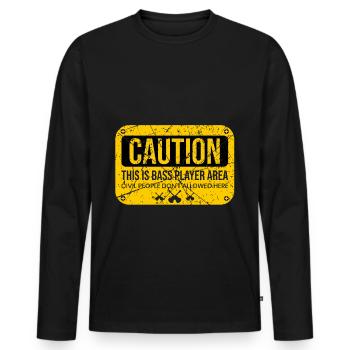 Bass guitar bassist player EADG bassist - Men's Premium Organic Long Sleeve Shirt - black - Front - Nico (187cm)