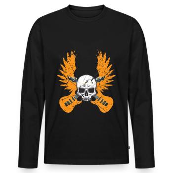 Bass guitar bassist player EADG bassist - Men's Premium Organic Long Sleeve Shirt - black - Front - Nico (187cm)