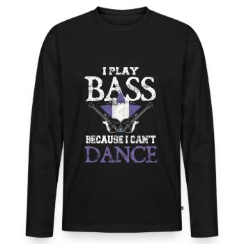 Bass Spieler Bass Player Bassist Bassisten - Männer Premium Bio Langarmshirt - Schwarz - Vorne - Nico (187cm)