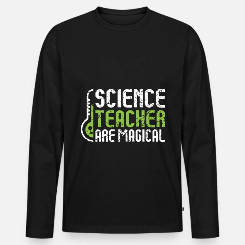 Wissenschaft Lehrer Science - Männer Premium Bio Langarmshirt - Schwarz