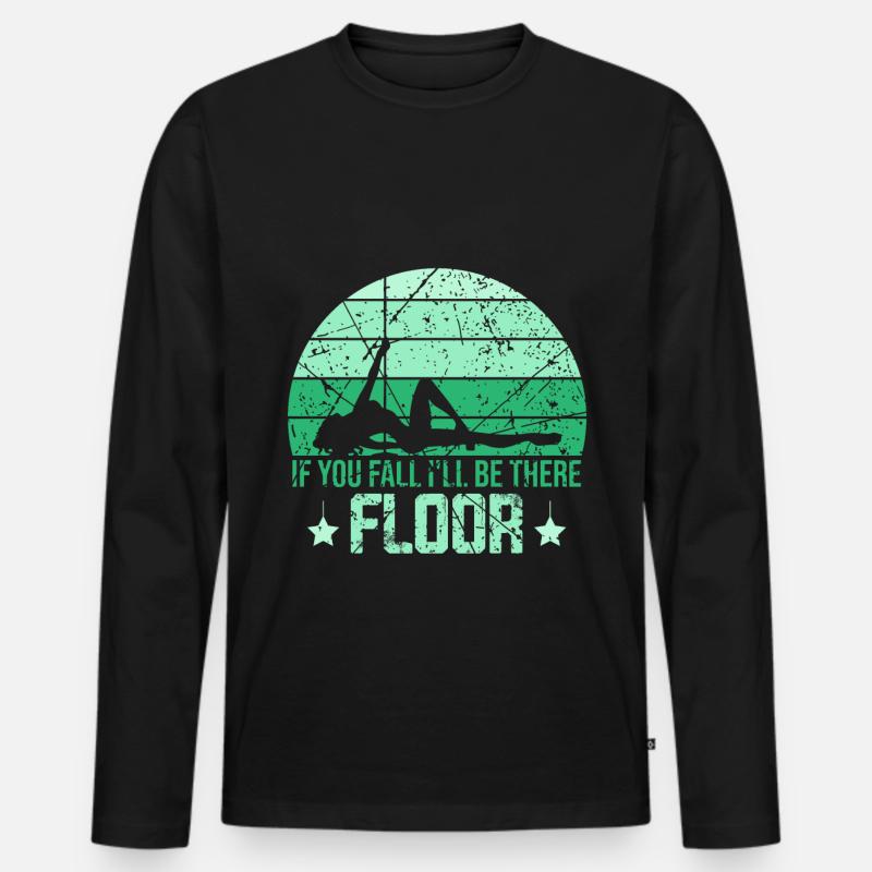 Pole Dance - Männer Premium Bio Langarmshirt - Schwarz