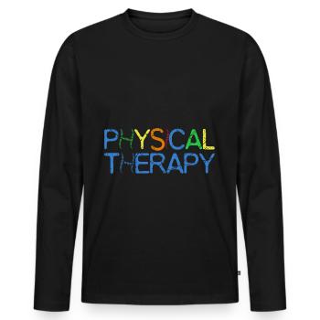 Physiotherapeut - Männer Premium Bio Langarmshirt - Schwarz - Vorne - Nico (187cm)