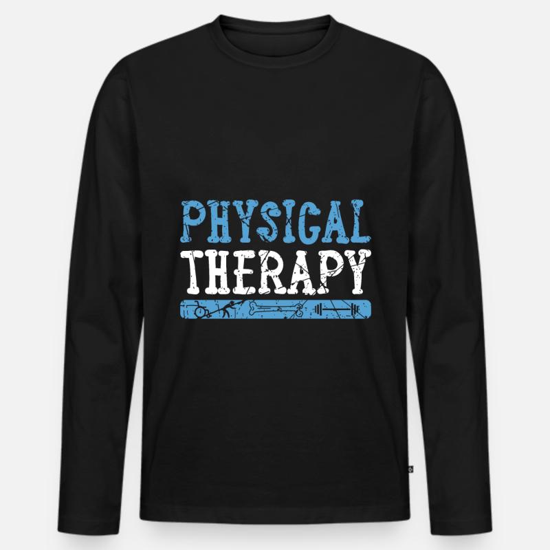 Physiotherapeut Beruf - Männer Premium Bio Langarmshirt - Schwarz