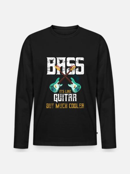 Bass Guitarist Bass Player - Men's Premium Organic Long Sleeve Shirt - black