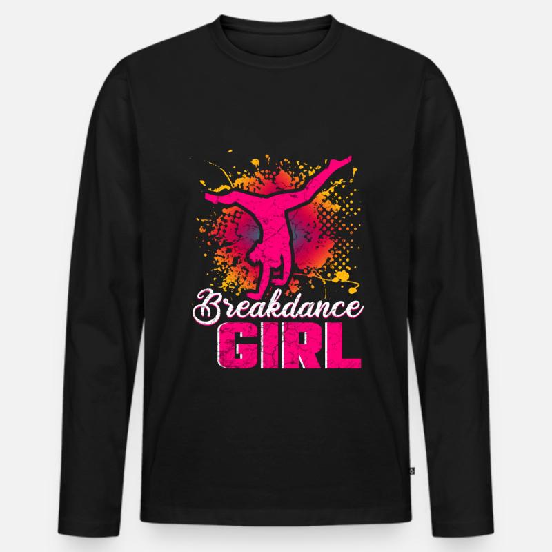 Tanz Tanzen Breakdance Mädchen - Männer Premium Bio Langarmshirt - Schwarz