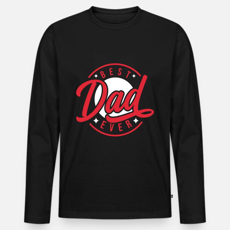 Bester Vater aller Zeiten - Männer Premium Bio Langarmshirt - Schwarz